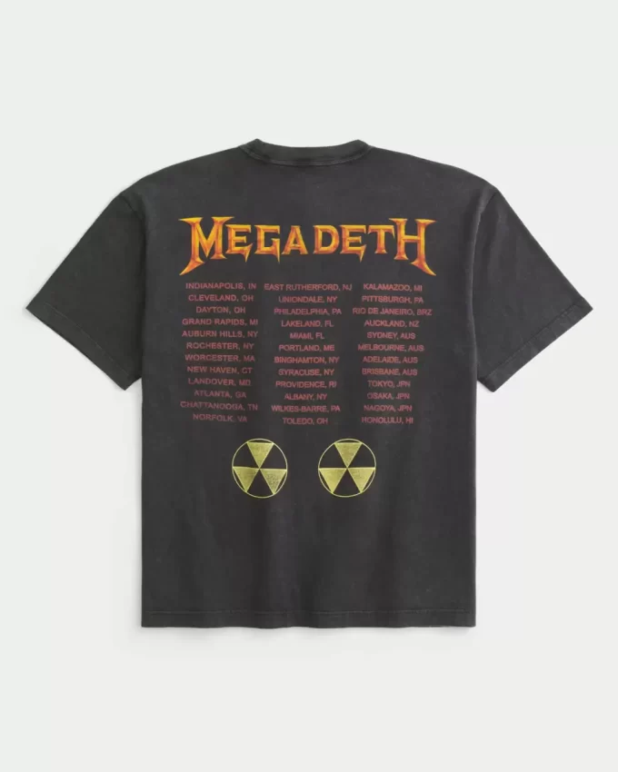 Boxy Megadeth Tour Graphic T-paita Boxy Megadeth Tour Graphic T-paita