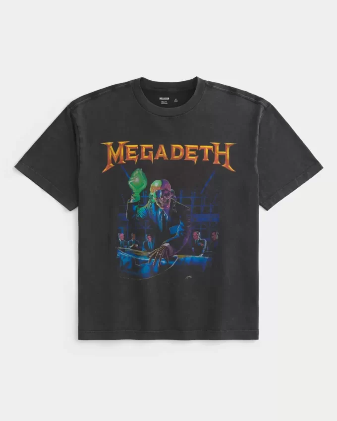 Boxy Megadeth Tour Graphic T-paita Boxy Megadeth Tour Graphic T-paita