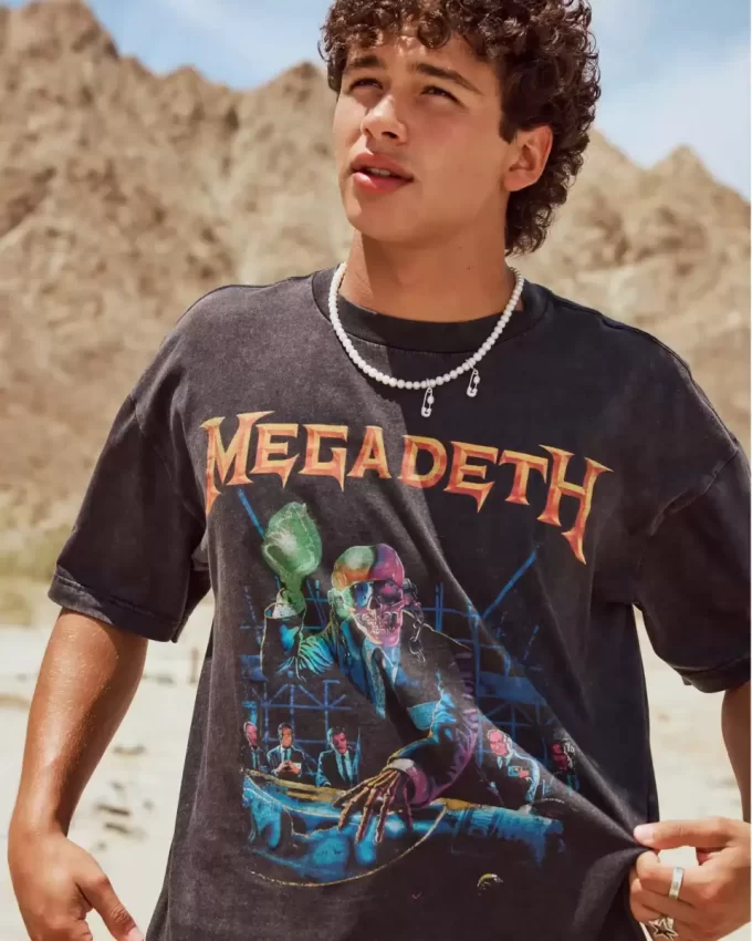 Boxy Megadeth Tour Graphic T-paita Boxy Megadeth Tour Graphic T-paita