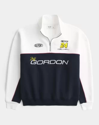 Boxy NASCAR Jeff Gordon Graphic Half-Zip collegepaita
