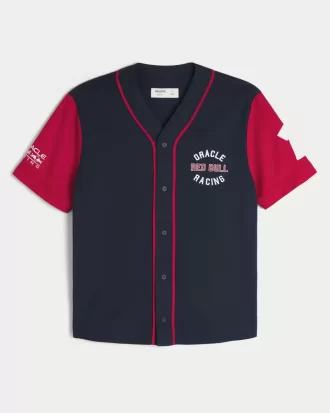 Boxy Oracle Red Bull Racing Baseball Jersey Boxy Oracle Red Bull Racing Baseball Jersey
