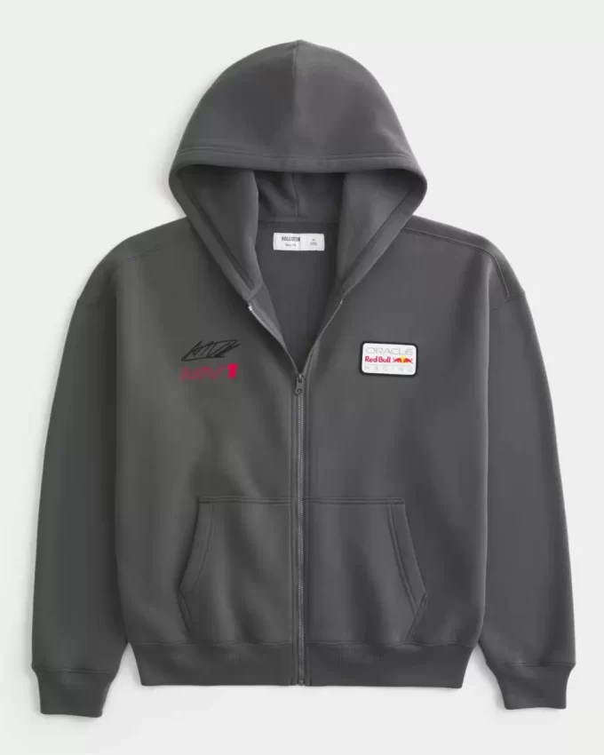 Boxy Oracle Red Bull Racing Graafinen vetoketjullinen huppari Boxy Oracle Red Bull Racing Graafinen vetoketjullinen huppari