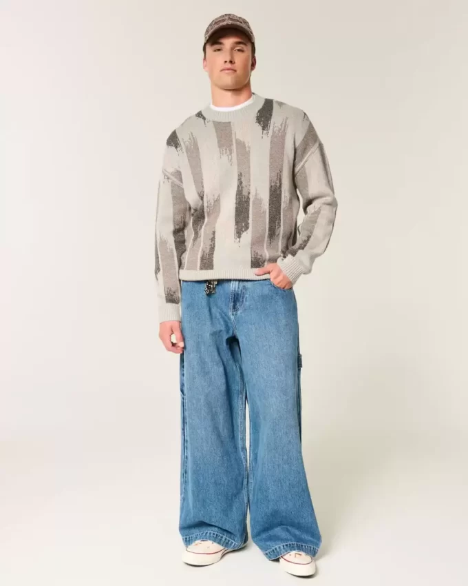 Boxy Pattern Crew pusero Boxy Pattern Crew pusero