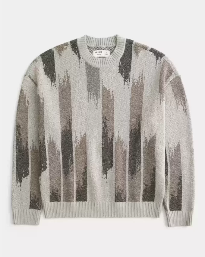 Boxy Pattern Crew pusero Boxy Pattern Crew pusero