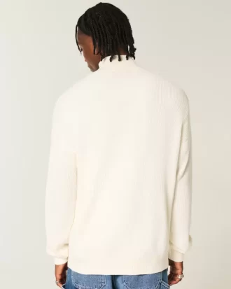 Boxy Quarter -vetoketjullinen villapaita
