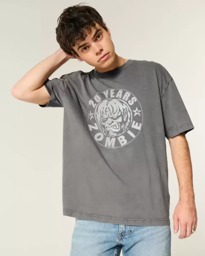 Boxy Rob Zombie Graphic T-paita Boxy Rob Zombie Graphic T-paita