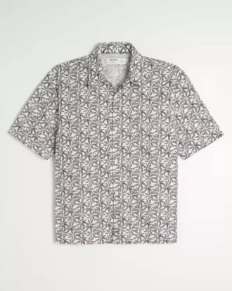 Boxy Tropical Pattern pellavasekoituspaita Boxy Tropical Pattern pellavasekoituspaita