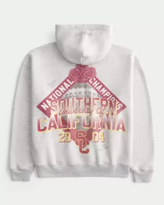 Boxy University of Southern California Trojans Graafinen vetoketjullinen huppari