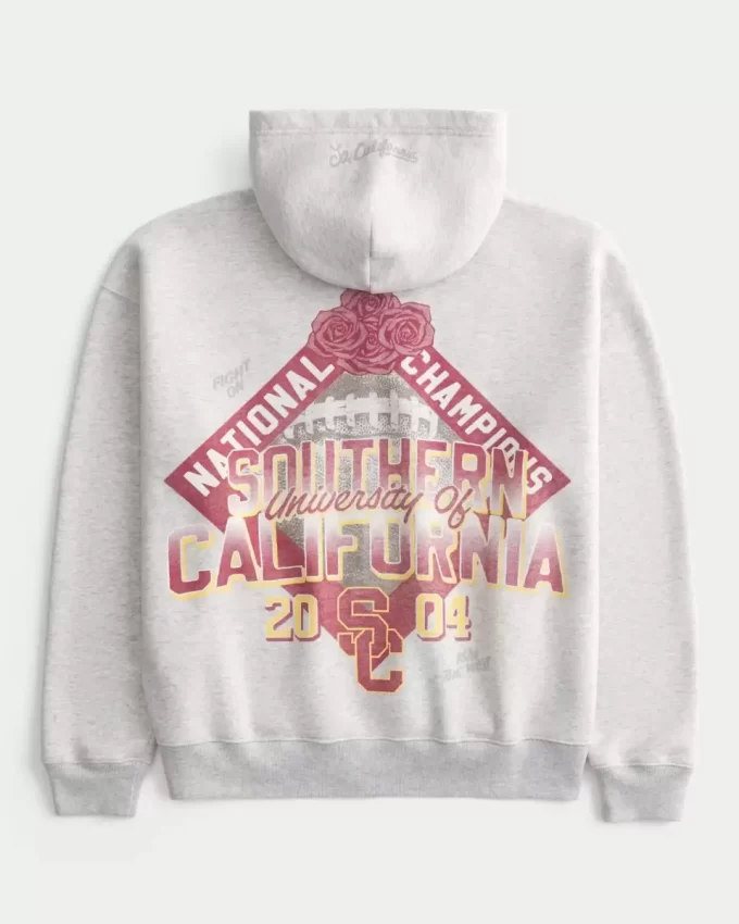 Boxy University of Southern California Trojans Graafinen vetoketjullinen huppari Boxy University of Southern California Trojans Graafinen vetoketjullinen huppari