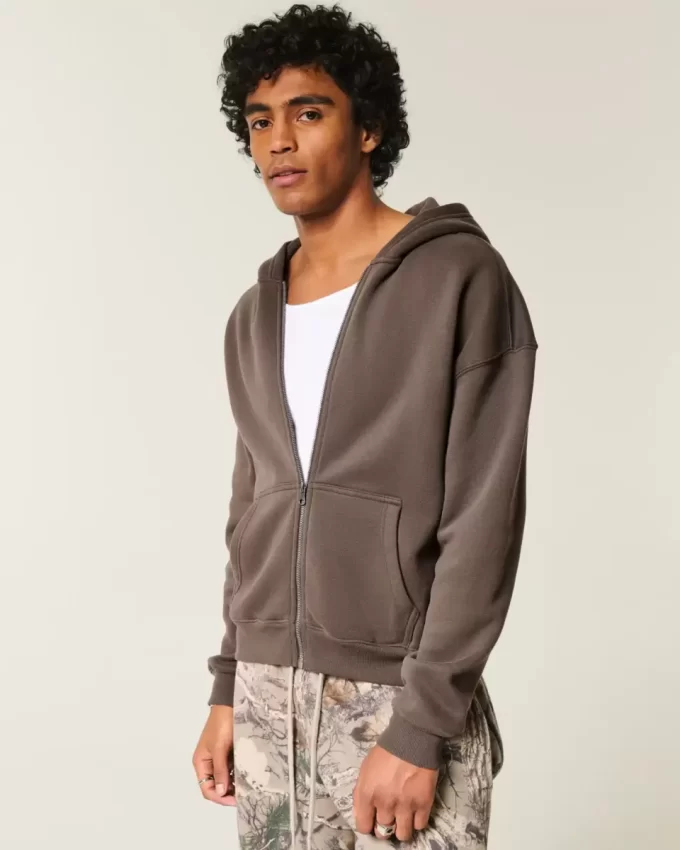 Boxy vetoketjullinen huppari Boxy vetoketjullinen huppari