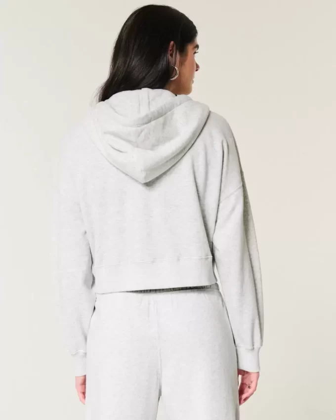 Boxy vetoketjullinen huppari