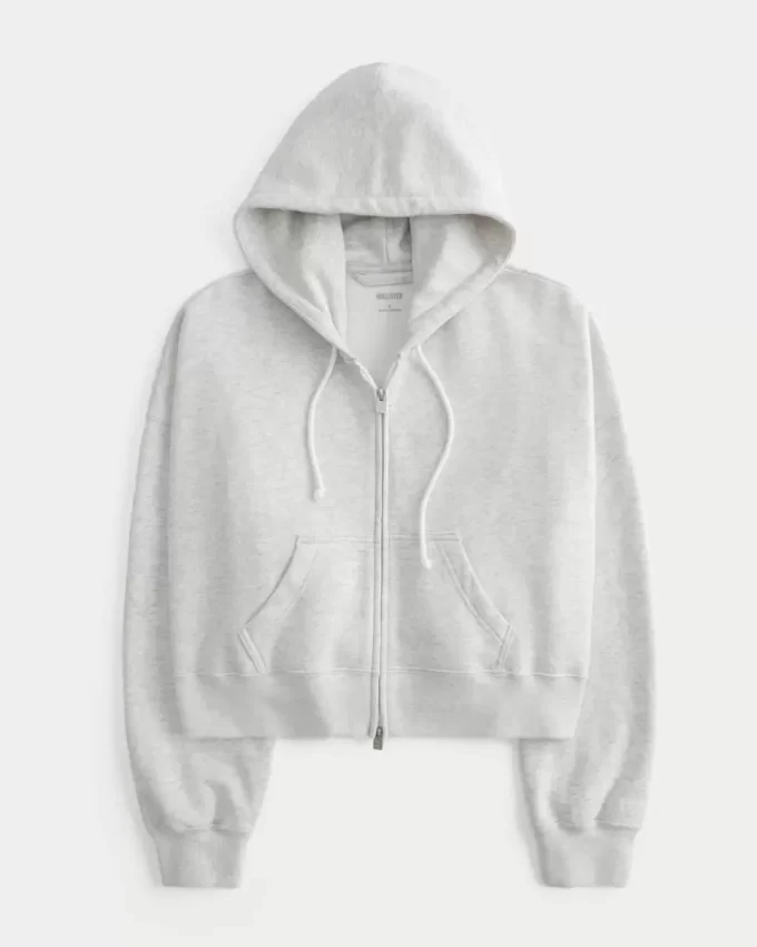 Boxy vetoketjullinen huppari