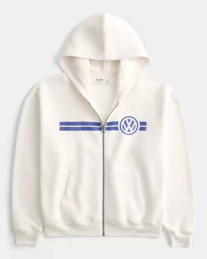 Boxy Volkswagen Racing Graphic vetoketjullinen huppari Boxy Volkswagen Racing Graphic vetoketjullinen huppari