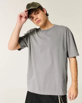 Boxy Washed Heavyweight Crew T-paita Boxy Washed Heavyweight Crew T-paita