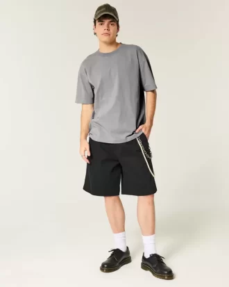 Boxy Washed Heavyweight Crew T-paita Boxy Washed Heavyweight Crew T-paita