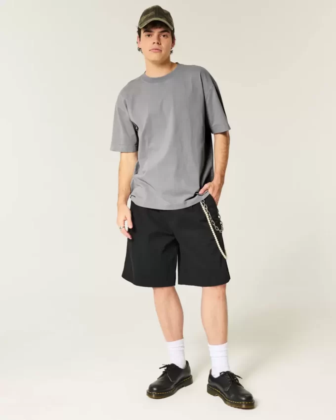 Boxy Washed Heavyweight Crew T-paita Boxy Washed Heavyweight Crew T-paita