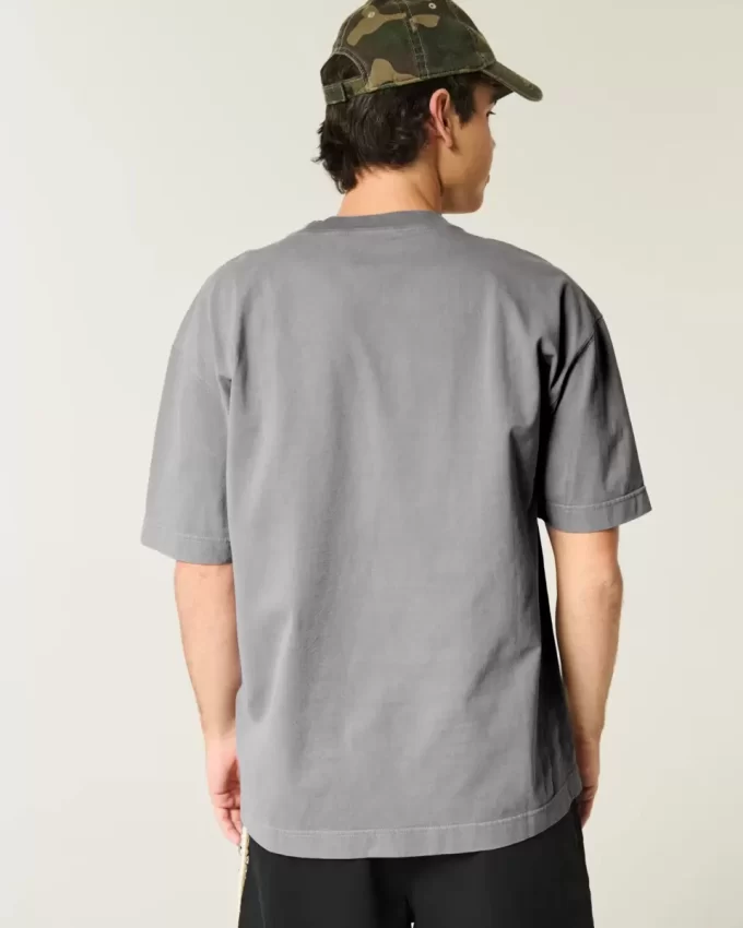 Boxy Washed Heavyweight Crew T-paita Boxy Washed Heavyweight Crew T-paita