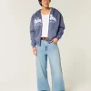 Boxy Zip-Up Palm Beach Graafinen collegepaita