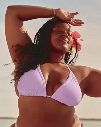 Brodeerattu Stitch Triangle Bikini-toppi