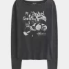Brooklyn Music Graphic Slash-neck toppi Brooklyn Music Graphic Slash-neck toppi