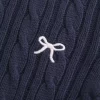 Cable-Knit Bow Crew -villapaita