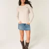 Cable-Knit Heart Crew -villapaita