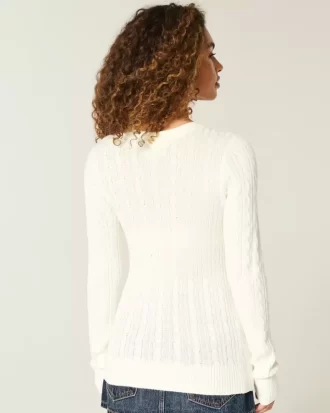 Cable-Knit Star Crew -villapaita
