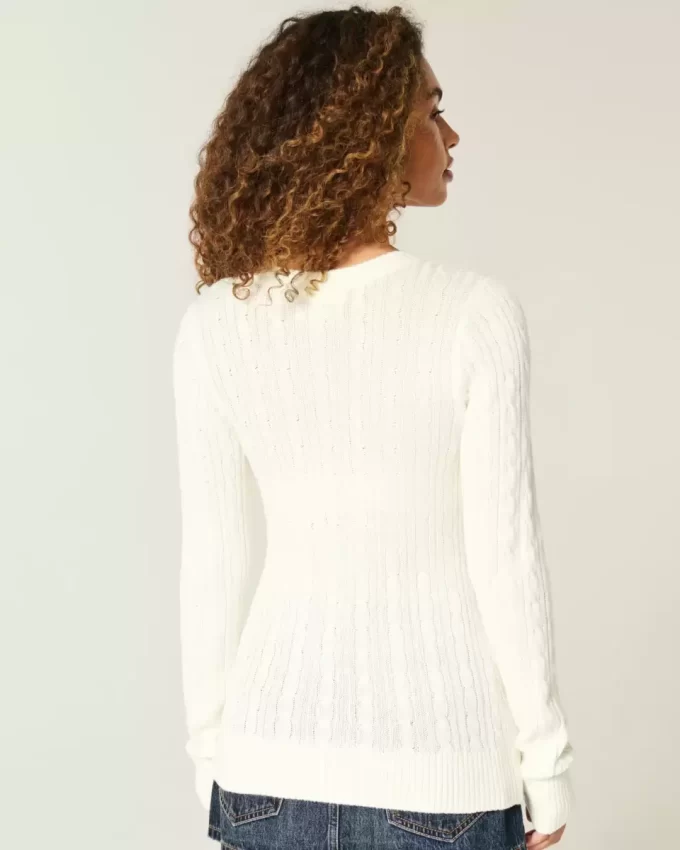 Cable-Knit Star Crew -villapaita