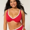 Curvy High Apex Ribbed Underwire bikinitoppi