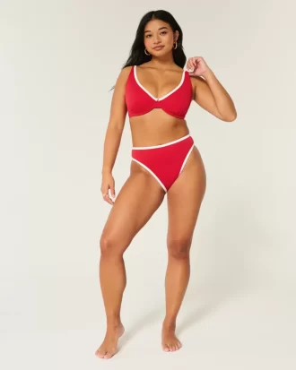 Curvy High Apex Ribbed Underwire bikinitoppi