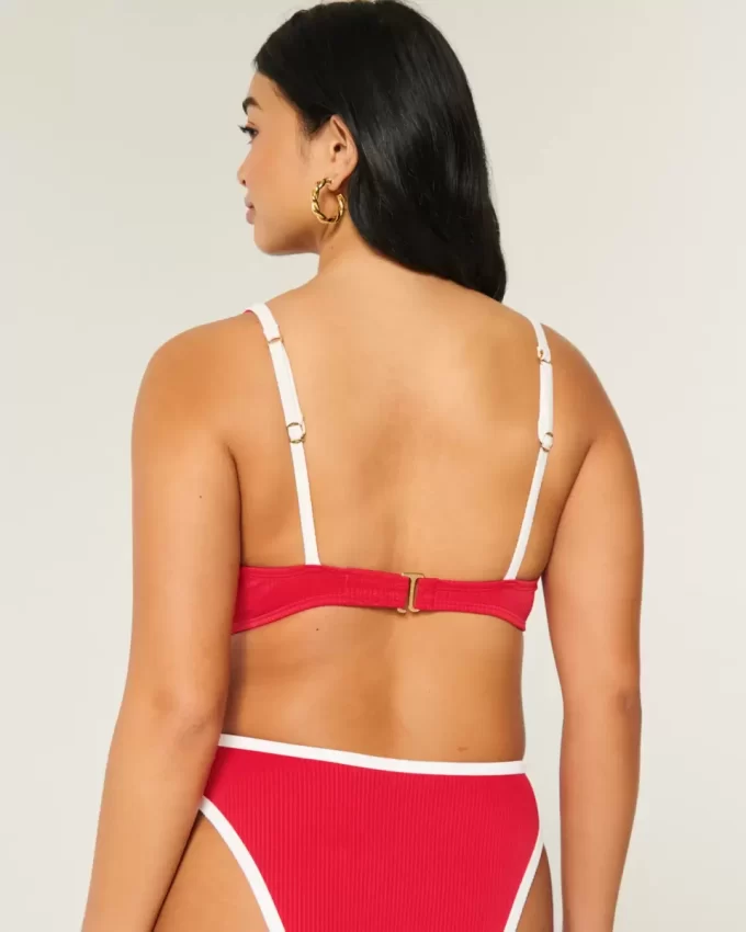 Curvy High Apex Ribbed Underwire bikinitoppi