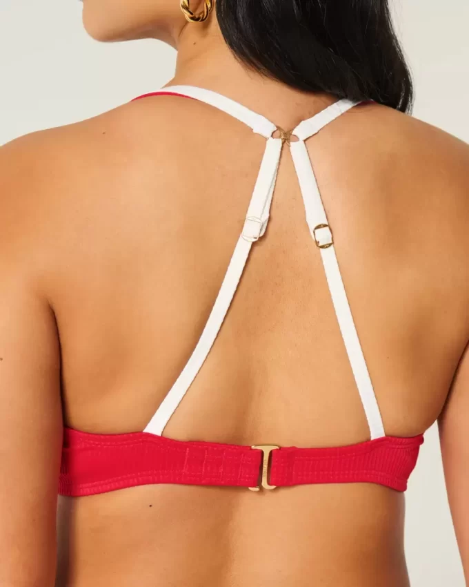 Curvy High Apex Ribbed Underwire bikinitoppi