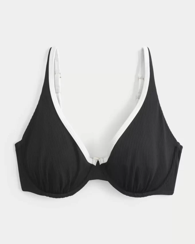 Curvy High Apex Ribbed Underwire bikinitoppi