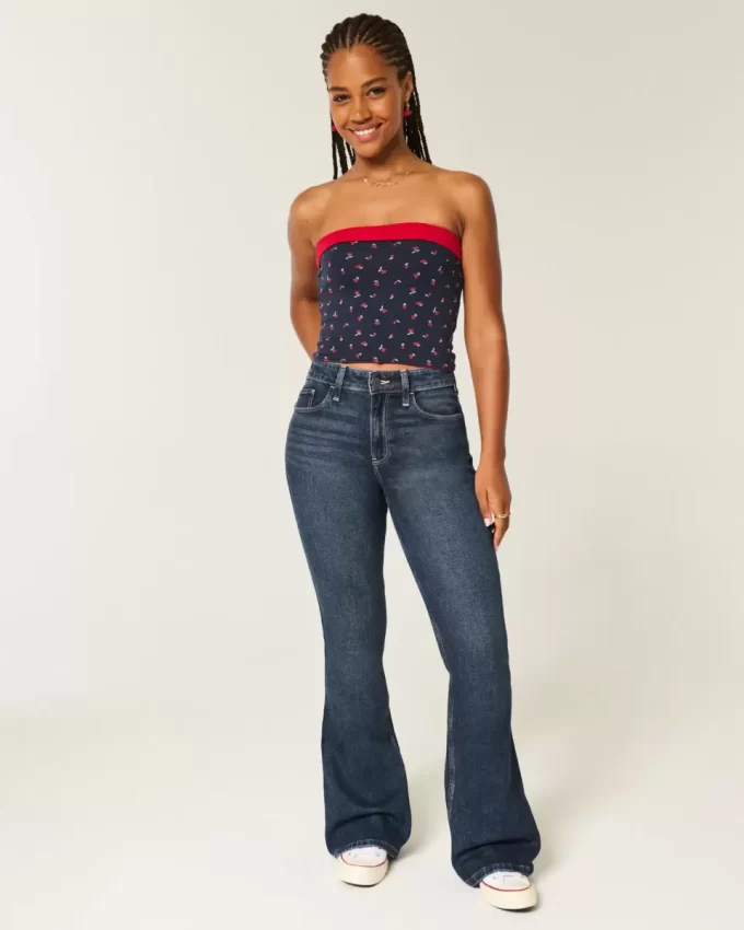 Curvy High-Rise Dark Wash Flare Farkut Curvy High-Rise Dark Wash Flare Farkut