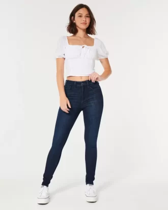 Curvy High-Rise Dark Wash Super Skinny Farkut