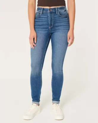 Curvy High-Rise Dark Wash Super Skinny Farkut