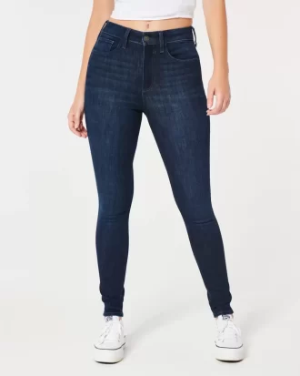 Curvy High-Rise Dark Wash Super Skinny Farkut