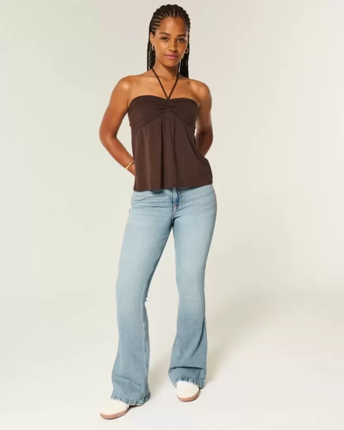 Curvy High-Rise Medium Wash Flare farkut