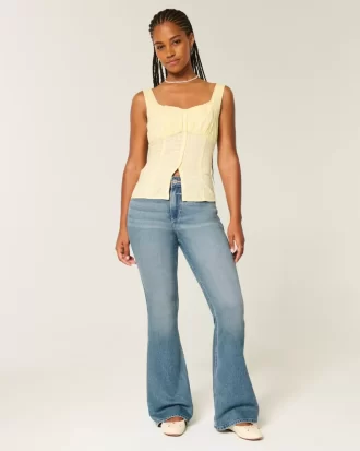 Curvy High-Rise Medium Wash Flare farkut