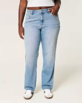 Curvy High-Rise Medium Wash Straight Farkut