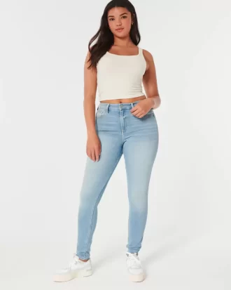 Curvy High-Rise Medium Wash Super Skinny Farkut