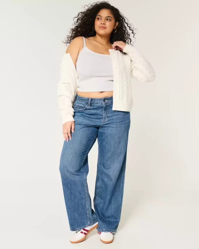 Curvy Mid Rise Medium Wash Baggy Farkut Curvy Mid Rise Medium Wash Baggy Farkut