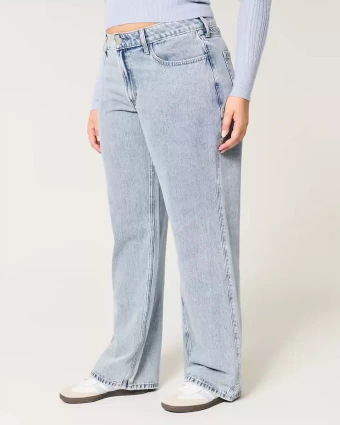 Curvy Mid Rise Medium Wash Baggy Farkut Curvy Mid Rise Medium Wash Baggy Farkut