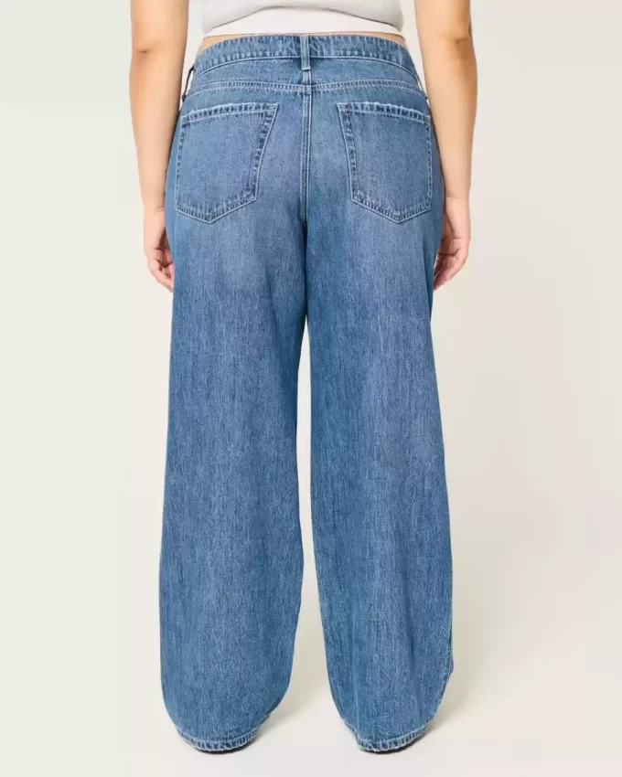 Curvy Mid Rise Medium Wash Baggy Farkut Curvy Mid Rise Medium Wash Baggy Farkut