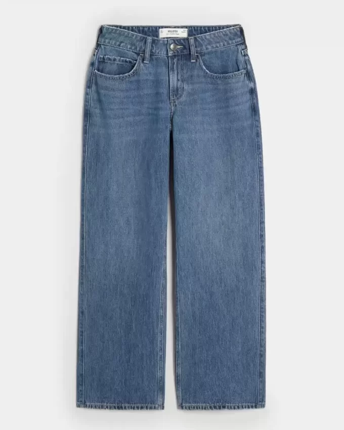 Curvy Mid Rise Medium Wash Baggy Farkut Curvy Mid Rise Medium Wash Baggy Farkut