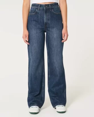 Curvy Ultra High-Rise Dark Wash Baggy Farkut