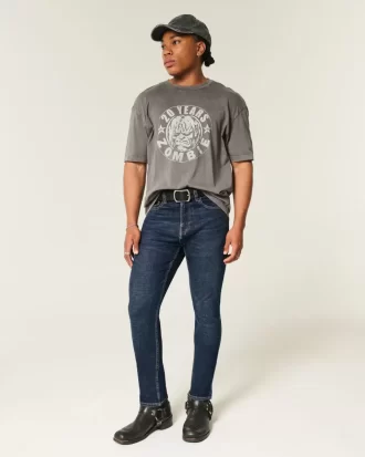 Dark Wash Athletic Skinny Farkut