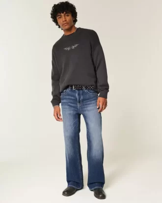 Dark Wash Baggy Bootcut farkut