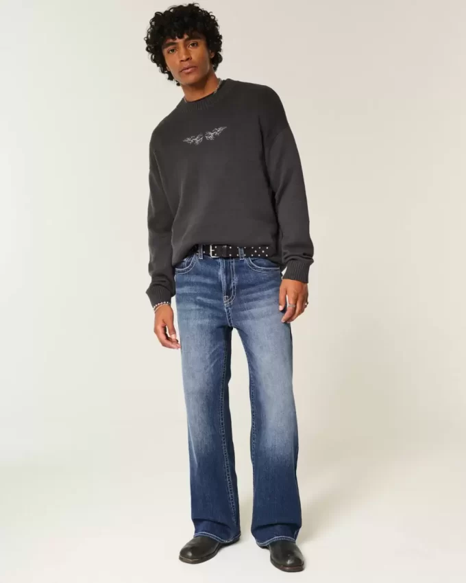 Dark Wash Baggy Bootcut farkut Dark Wash Baggy Bootcut farkut