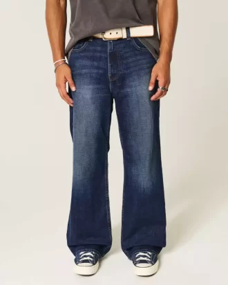 Dark Wash Baggy Bootcut farkut